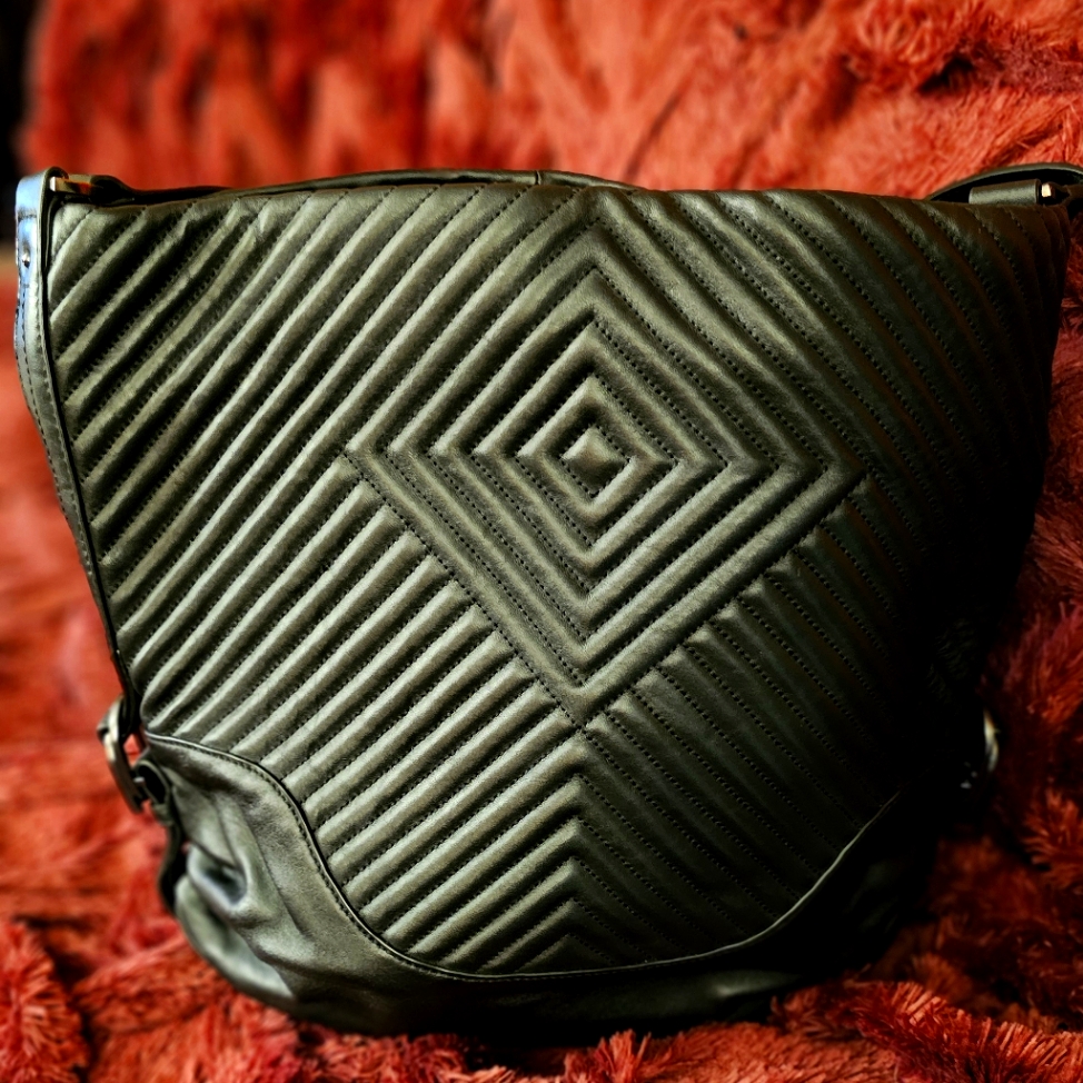 Vince Camuto Black Leather Avery Bag